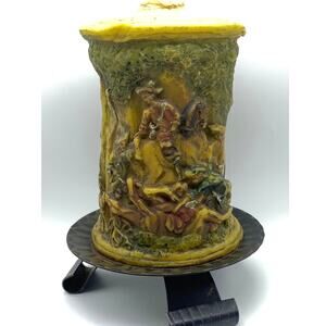 Vintage German Hand Carved‎ Candle Johann Gunter Walldurn Badencast candle stand